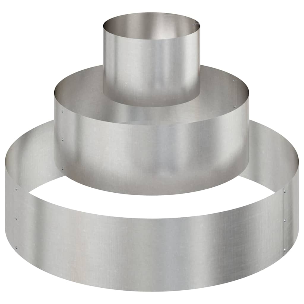 Gartenblumentopf Silber 90 x 90 x 20 cm Edelstahl